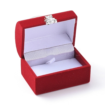 Lady Bag with Bear Shape Velvet Jewelry Boxes VBOX-L002-E02-1