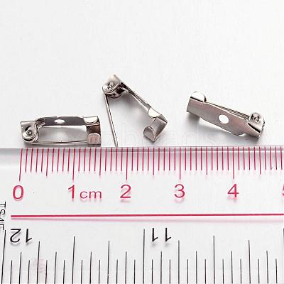 Platinum Iron Pin Backs Brooch Safety Pin Findings X-IFIN-S276-1