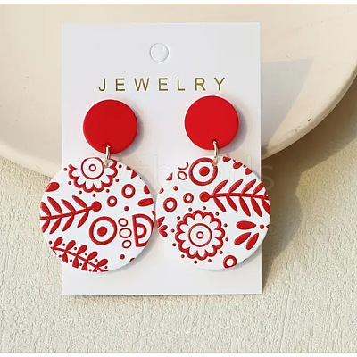 Acrylic Dangle Stud Earrings FS-WG5876E-04-1
