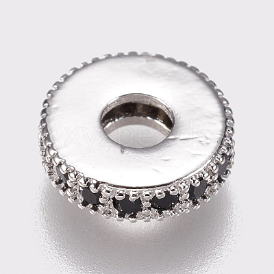 Brass Micro Pave Cubic Zirconia Bead Spacers LS-ZIRC-K074-11A-02P-1