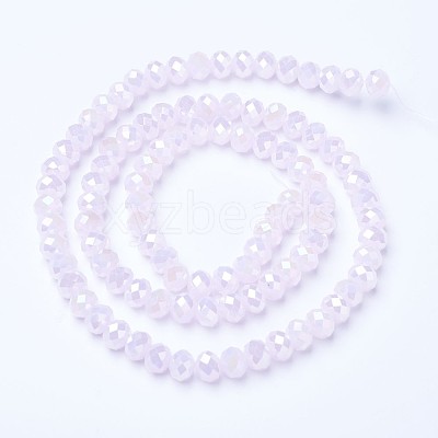 Electroplate Glass Beads Strands EGLA-A034-J4mm-B04-1