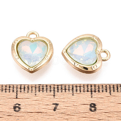 Rack Plating Alloy & Glass Pendants PALLOY-T024-05B-G-1