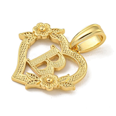 Heart Brass Pendants KK-I714-04G-B-1