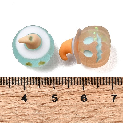 Halloween Frosted Transparent Resin Beads RESI-A048-01B-1