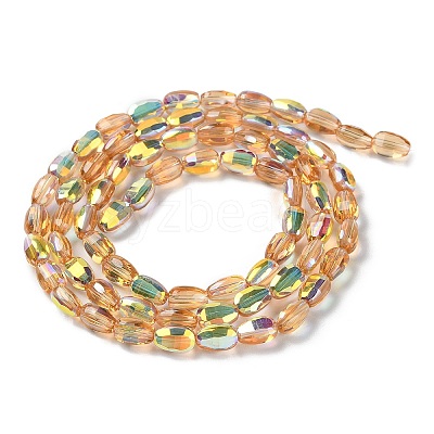 Transparent Electroplate Glass Beads Strands GLAA-Q099-F01-09-1