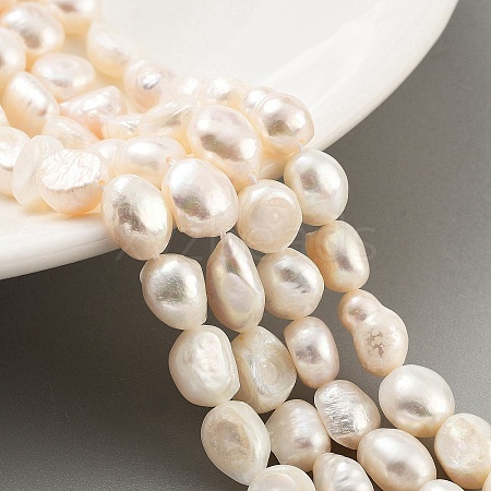 Natural Cultured Freshwater Pearl Beads Strands PEAR-P062-28B-1