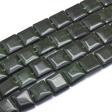 Synthetic Green Goldstone Beads Strands G-G793-16A-03-1