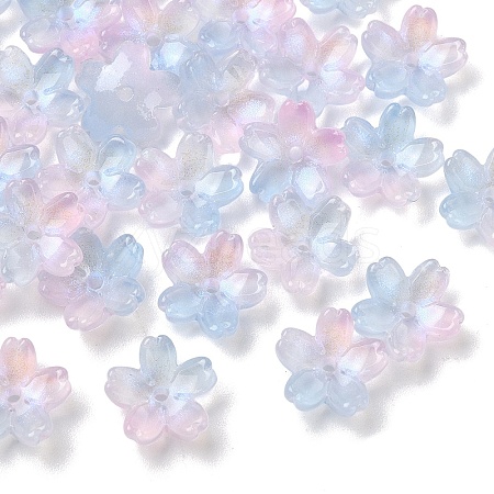 30Pcs Electroplate Transparent Glass Beads GLAA-YW0005-02C-1