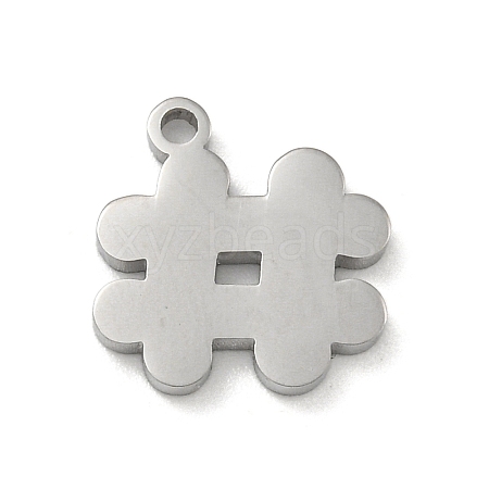 304 Stainless Steel Pendants STAS-M069-02E-P-1