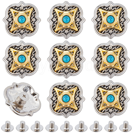 10Pcs Antique Silver Alloy Decorative Rivets BUTT-GF0004-22A-1