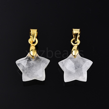 Natural Quartz Crystal Charms G-N326-142-11-1