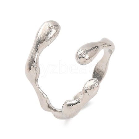 Alloy Open Cuff Rings for Women RJEW-M018-02P-02-1