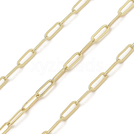 Rack Plating Oval Brass Curb Chains CHC-A010-01G-05-1