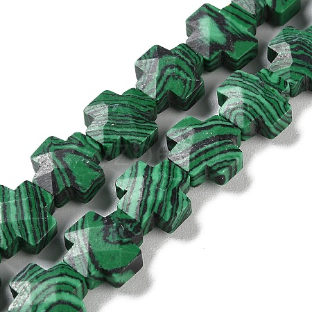 Synthetic Malachite Beads Strands G-K357-C08-01-1