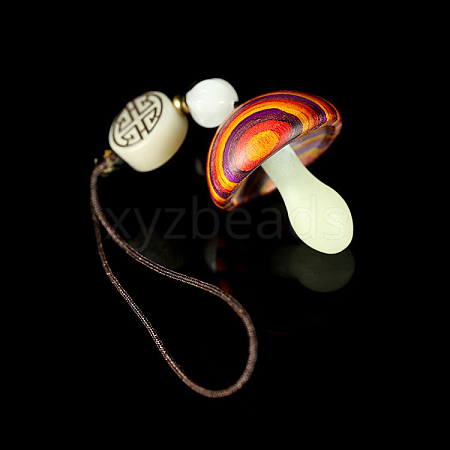 Luminous Wood Mushroom Pendant Decorations LUMI-PW0006-04-1