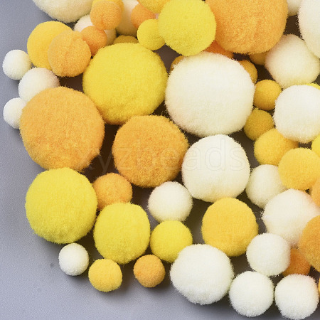 DIY Doll Craft Polyester High-elastic Pom Pom Ball AJEW-R093-01-C19-1