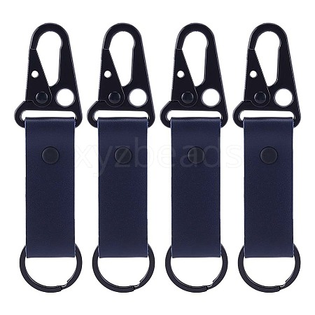 4Pcs PU Leather Belt Keychains AJEW-PH0010-27A-1