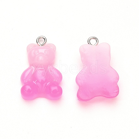 Gradient Color Opaque Resin Pendants RESI-R433-01C-1