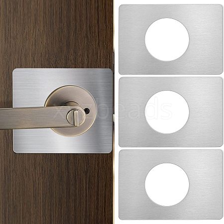 CHGCRAFT 4Pcs 201 Stainless Steel Door Reinforcement Plates AJEW-CA0002-87-1