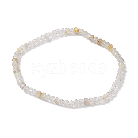 Natural Rutilated Quartz Beaded Bracelets BJEW-JB10215-03-1