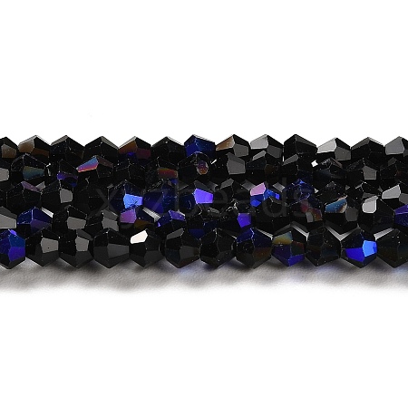 Opaque Solid Color Electroplate Glass Beads Strands LS-EGLA-A039-P4mm-L17-1