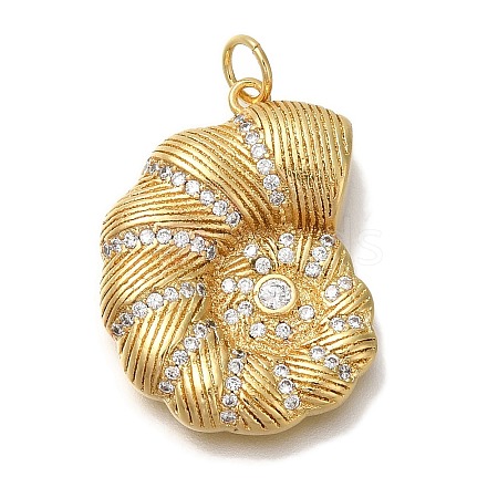 Rack Plating Brass Micro Pave Cubic Zirconia Pendants KK-I720-58G-1