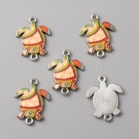 Zinc Alloy Enamel Connector Charms FIND-WH0136-19I-1
