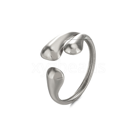 Stainless Steel Open Cuff Rings PW-WG71419-02-1