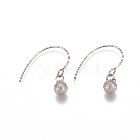 Non-Tarnish Ball 304 Stainless Steel Dangle Earrings EJEW-L215-54B-P-1