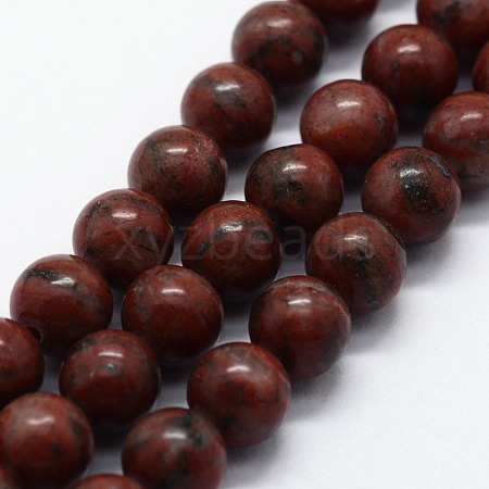 Natural Sesame Jasper/Kiwi Jasper Beads Strands G-I199-18-4mm-1