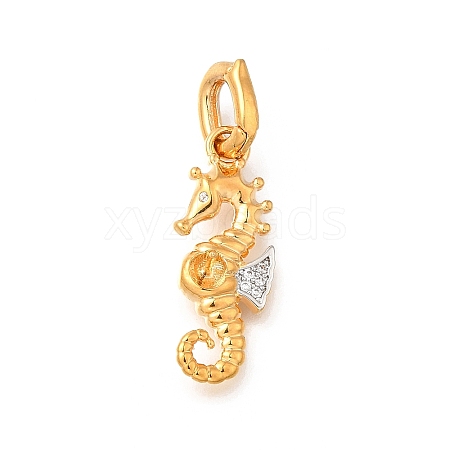 Brass Micro Pave Cubic Zirconia Pendants KK-S517-01B-G-1