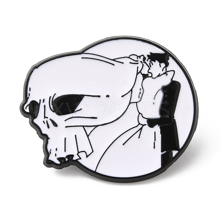 Halloween Alloy Enamel Brooch for Backpack Clothing JEWB-D015-02B-EB-1