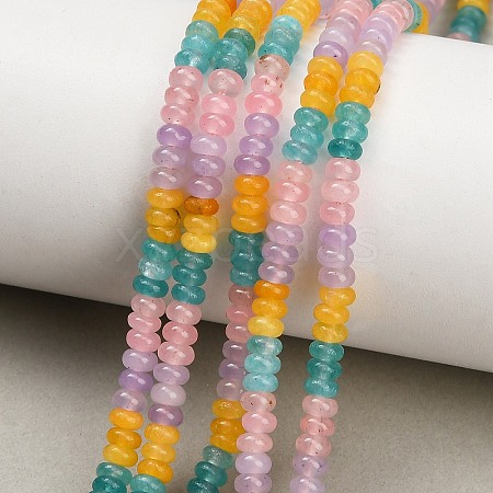 Gradient Color Natural Dyed White Jade Beads Strands GG-CBA1E0E-01D-1