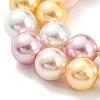 Electroplated Shell Pearl Beads Strands SHEL-F008-03B-05-3