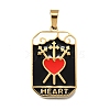 Tarot 304 Stainless Steel Enamel Pendants STAS-M119-09R-G-1