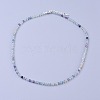 Natural Fluorite Beaded Necklaces NJEW-K114-A-A16-1