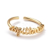 Constellation/Zodiac Sign Brass Cuff Rings RJEW-O042-06G-F-1