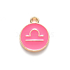 Alloy Enamel Pendants X-ENAM-S124-01B-03K-2