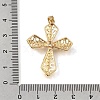 Brass Micro Pave Clear Cubic Zirconia Pendants CU-CBA9883-05G-G-3