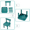 DELORIGIN 5 Sets 5 Colors Plastic Mini Chair Shape Cell Phone Stand AJEW-DR0001-04-3