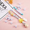 20Pcs Blue Cube Letter Silicone Beads 12x12x12mm Square Dice Alphabet Beads with 2mm Hole Spacer Loose Letter Beads for Bracelet Necklace Jewelry Making JX434Y-3
