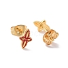 Enamel Star Stud Earrings with 316L Surgical Stainless Steel Pins EJEW-P204-01G-04-2