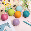 6 Colors Macaron Color Frosted Wooden Ball Toys AJEW-WH0472-83A-5