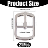 21Pcs Zinc Alloy Roller Buckles AJEW-CL0002-01-2