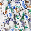 Fashewelry 72Pcs 4 Color Handmade Porcelain Ceramic Beads Strands PORC-FW0001-01-11