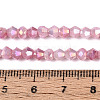 Ombre Effect Dyed Glass Beads Strands X-GLAA-T025-4mm-09B-4