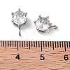 Brass Micro Pave Clear Cubic Zirconia Pendants KK-B102-11P-3