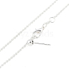 1mm Rack Plating Brass Cable Chain Adjustable Slider Necklaces for Women Men MAK-L044-55S-1