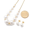 Round Plastic Imitation Pearl
Stud Earrings & Necklaces Sets SJEW-Q001-01G-3