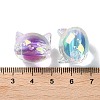 UV Plating Rainbow Iridescent Acrylic Beads OACR-H112-15A-3